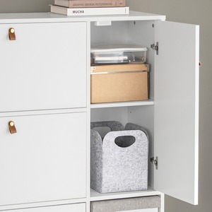 Mueble <span class=keywords><strong>Zapatero</strong></span> Moderno de Madera Blanca de 3 Niveles <span class=keywords><strong>con</strong></span> Almacenamiento en la Entrada, <span class=keywords><strong>Zapatero</strong></span> Independiente <span class=keywords><strong>con</strong></span> Puerta para Sala de Estar, MOQ 200 - Product Image 2