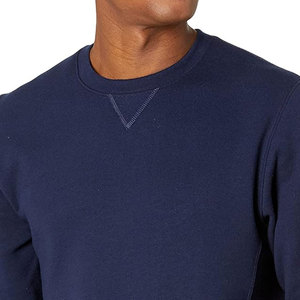 Bleu marine couleur Oem échantillon fabricant hommes sweat 100% coton léger Logo personnalisé impression hommes sweats respirants - Product Image 5