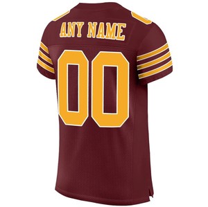Camiseta de Fútbol Americano Personalizada para Hombre, 100% Poliéster, Bordado por Transferencia de Calor, Impresa, Transpirable, de Secado Rápido, Cuello en V, Tirantes en T, Corta - Product Image 3