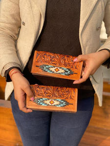 2024ผู้ขายที่ดีที่สุดHandmade Cowboyของแท้หนังดอกไม้Hand Tooledกระเป๋าสตางค์ผู้ชายตะวันตกHandแกะสลักล่าสุดกระเป๋าสตางค์ผู้ชายหรูหรา - Product Image 4