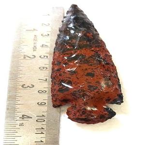 พลอยหินอาเกตอินเดียนแบบมือเคาะขนาด4นิ้วทำจากหินอาเกตอินเดียนหัตถกรรมพลอยหัวลูกศรนำโชค - Product Image 1