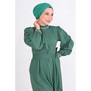 Combinaison décontractée Mega Merchant avec détails émeraude, 100% polyester, modèle 87778 - Product Image 2
