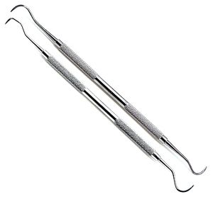 Grue dentaire Kaplan détartreur greffage lame incurvée Double extrémité Instruments d'implant chirurgical - Product Image 1