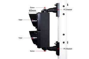 Semáforo <span class=keywords><strong>LED</strong></span> solar Luz <span class=keywords><strong>LED</strong></span> verde roja de 4 pulgadas de 100mm para garajes <span class=keywords><strong>Semaforo</strong></span> - Product Image 3