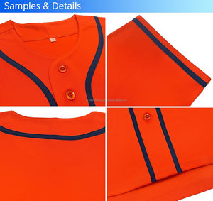 Camiseta de béisbol personalizada por sublimación, camisa de equipo de entrenamiento duradera con estilo personalizado, ropa deportiva transpirable para hombres y mujeres - Product Image 5