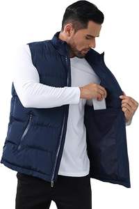 Venta Directa de Fábrica, Chaleco Acolchado Personalizado de Alta Calidad, Transpirable, con Cierre Completo, para Hombre, Ropa de Abrigo Informal de Invierno - Product Image 4