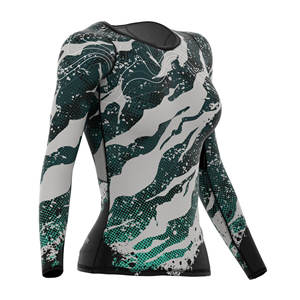 เสื้อรัดรูประบายความร้อนของผู้หญิงเสื้อคอกลมแขนยาวสำหรับเล่นโยคะ - Product Image 5