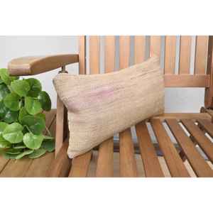 Rustic Design Beige Kilim Patchwork Wool Pillow 8x16 Inch Luxury Style Vintage <b>Fluffy</b> Floral Print Patterns for <b>Bedding</b> Floors - Product Image 2