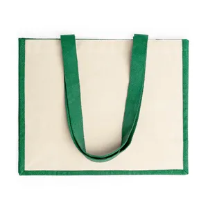 Borsa Promozionale Personalizzata Saluzzo in Cotone e Juta per Gadget - Product Image 1