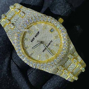 Offre Spéciale testeur de diamant de passe de réglage à la main VVS diamant cultivé en laboratoire glacé montre mécanique de luxe disponible au meilleur prix - Product Image 1