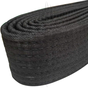 เข็มขัดคาราเต้/ยูโด/เทควันโด คุณภาพสูง น้ำหนักเบา ทนทาน ผลิตจากโพลีเอสเตอร์/ผ้าฝ้าย สีดำ กว้าง 5 ซม. ปักอักษรตามสั่ง - Product Image 6