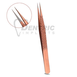 Pince à cils professionnelle personnalisée en or rose pince à épiler manuelle en acier inoxydable - Product Image 5