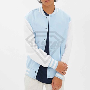 แจ็กเก็ตเบสบอลบอมเบอร์สำหรับผู้ชายขนาดพลัสไซส์งานปักโลโก้ - Product Image 1