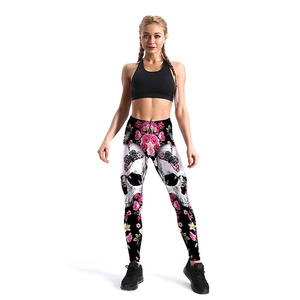 Pantalons de sport pour femmes à prix de gros avec leggings imprimés sans couture motif crâne – Qualité supérieure, design tendance, leggings pour femmes de bonne qualité - Product Image 3