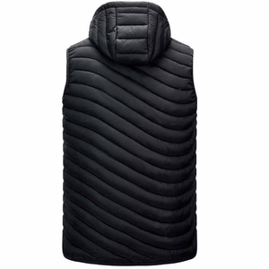 Gilet léger en peluche avec logo personnalisé pour hommes Gilet respirant à col montant rembourré en duvet pour l'hiver offrant un service OEM - Product Image 5