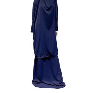 Ramadan Eid Jilbab ensemble 2 pièces de prière vêtement Abaya Robe femme longue Khimar Hijab Robe Kaftan Niqab Islam dubaï vêtements - Product Image 1