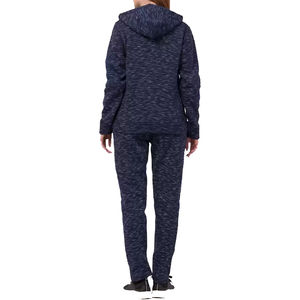 Ropa deportiva con logotipo personalizado de alta calidad, chándal de lana de algodón 100% para mujer, chándales de dos piezas de gran tamaño lisos para damas, OEM - Product Image 6