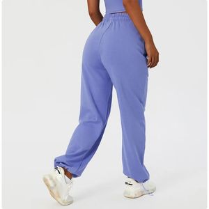 Pantalon de jogging OEM personnalisé pour femme, taille haute, coupe fuselée exclusive, avec cordon de serrage, en coton - Product Image 2