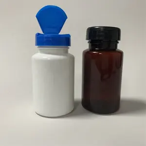 Safe Material Food Grade PET Tablet Capsule Plastic Light Green Medicine Pill Bottle With Flip Top Cap