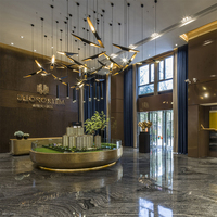 Lustre moderne créatif en métal, de haute qualité, noir rustique, hauteur réglable, long luminaire suspendu LED pour la maison, l'hôtel, le hall, la villa