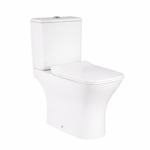 โถสุขภัณฑ์แบบตั้งพื้นสองชิ้น รุ่นเซ็นโทร โมเดิร์น ระบบชำระล้างแบบไซโคลน ปิดน้ำแบบนุ่มนวล ดีไซน์เซรามิก สำหรับใช้ในห้องน้ำโรงแรม วิลล่า และโรงพยาบาล - Product Image 1