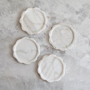 Classic <b>Marble</b> <b>Coaster</b> Set 5mm Thickness Handmade - Product Image 1
