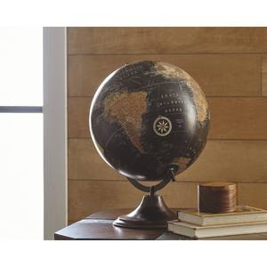 Ashley Oakden Sculpture Signature Design by Ashley Oakden Multi-Colored <b>Globe</b> Sculpture Vintage Metal World <b>Globe</b> Decor - Product Image 2