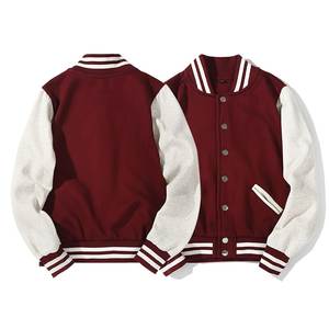 Veste d'université de bombardier de Baseball avec Logo personnalisé, veste d'université avec broderie de haute qualité, manches en cuir pour hommes - Product Image 5