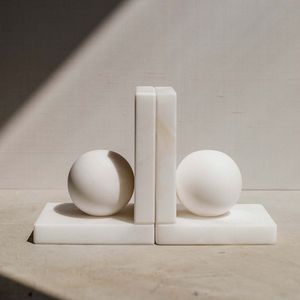 Sujetalibros de Mármol Hechos a Mano Ecológicos, Ideales para Colecciones de Libros de Lujo, Bibliotecas Domésticas y Decoración de Interiores de Diseño - Product Image 2