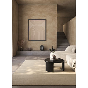 Alfombra Rectangular Contour Ivory de Lana Tejida a Mano, Clásica, de 10 mm de Grosor, para Entrada/Dormitorio, Color Sólido, Hecha a Mano, Hwl-356 - Product Image 6