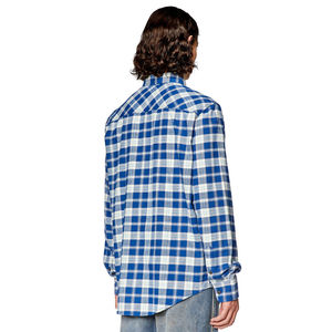 Camisas de Franela Personalizadas para Hombre, Estilo Casual, Holgadas, con Bolsillo con Logotipo, a Cuadros, Elegantes, de Manga Larga, Ligeras - Product Image 4