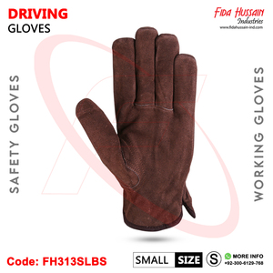High Quality Cowhide Split Leather <b>Driver</b> <b>Gloves</b> With Maximum Protection Keystone Thumb Styled Unlined Schutzhandschuhe - Product Image 3