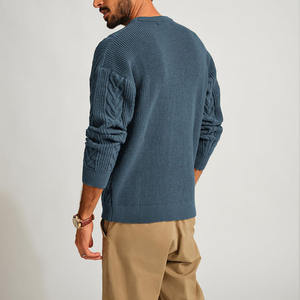 Ropa Casual de Hip Hop, Servicio OEM ODM, Suéter de Cuello Redondo 100% Algodón para Hombre, Moda de Otoño Invierno, Personalizable en la Parte Delantera - Product Image 2