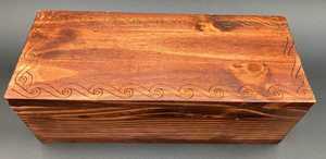Premium Handcrafted High Quality Handmade Solid Pine <b>Box</b> with <b>Engraved</b> Border <b>Jewelry</b> <b>Box</b> Keepsake <b>Box</b> - Product Image 2