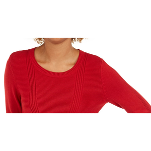 Cardigan da Donna Style & Co con Cuciture Miste, Traspirante, Stile Coreano, Casual, Rosso, con Bottoni Decorativi, per Autunno Inverno, Taglia Large - Product Image 2