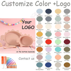 Cuencos de silicona sin BPA para bebé, vajilla de silicona, cuenco Babi Dino de silicona, cuenco de alimentación para bebé, juego de comedor de comida sólida - Product Image 6