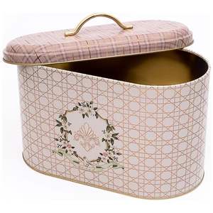 Caja de pan de metal Rosy 9.8L con asa 178x338x200mm Almacenamiento y contenedor de alimentos - Product Image 2