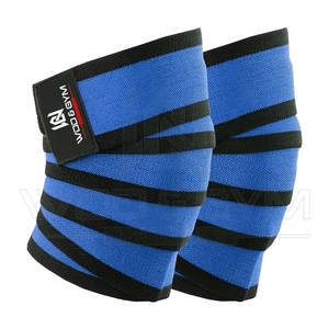 Wholesale Price Low MOQ <b>Knee</b> Brace Fitness Weightlifting <b>Knee</b> <b>Strap</b> Elastic cotton durable material Squats Heavy Duty Wraps - Product Image 1