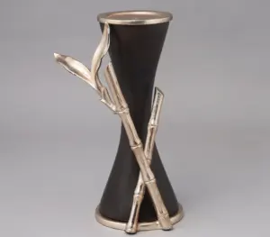 Portavelas de Metal con forma de cuerno de aluminio para sala de estar, mesa de Navidad, decoración decorativa para el hogar, mesa decorativa - Product Image 2