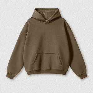 Sweat-shirt à capuche personnalisé en polyester/coton pour homme, conception OEM, épais, respirant, technique de teinture unie pour l'hiver - Product Image 1