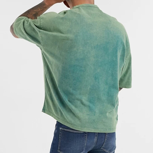 T-shirts pour adultes haute qualité respirant Street Wear T-shirt lavé à l'acide pour hommes vente chaude léger lavage à l'acide - Product Image 3