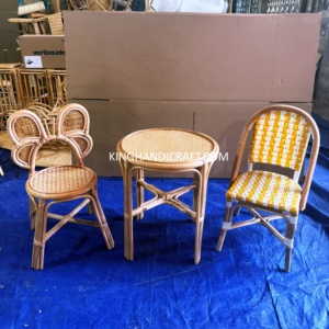 Silla Infantil de Ratán Tejida a Mano de Lujo para Alquiler en Fiestas de Cumpleaños, Muebles para Interiores y Exteriores, OEM, ODM - Product Image 2