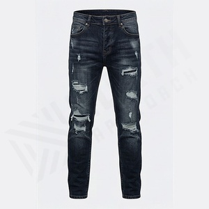 Pantalones Vaqueros de Mezclilla de Alta Calidad para Hombre, Diseño Nuevo y Moderno, Estilo Casual, Ajustados, Rotos y Desgastados, Venta al por Mayor, Personalizados - Product Image 1