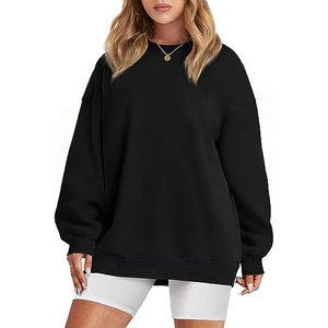 Sudadera de Algodón de Alta Calidad OEM para Mujer, Cuello Redondo, Ecológica, Impermeable, Personalizable, Estilo Casual Holgado, Ropa Urbana - Product Image 1