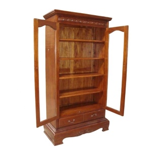 Classic Vitrina Antique Display Case Kitchen Cabinet European Style Mahogany Wood <b>Bookshelf</b> Antique Home Furniture - Product Image 4