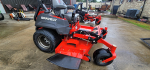 Cortacésped industrial Gravely de gasolina de 2 tiempos con giro cero, motor de 125 cc, caja de recogida de césped de 150 L, trituración de 1200 W para el cuidado del césped y jardín. - Product Image 3
