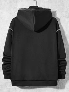 Sweats à capuche pour hommes en gros, saison d'hiver, en molleton de coton respirant, style streetwear, dernier design de sweat à capuche pour hommes - Product Image 4