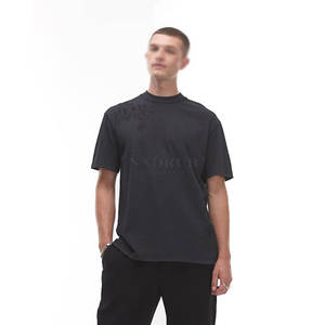 เสื้อยืดปักลายคอกลมสำหรับผู้ชายเสื้อยืดผ้าฝ้ายปักลายสัมผัสนุ่มทนทานสำหรับสตรีทแวร์ - Product Image 1