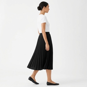 Jupe plissée midi pour femme, plissée accordéon classique, jupe décontractée, fabrication OEM ODM, vente en gros, marque privée - Product Image 2