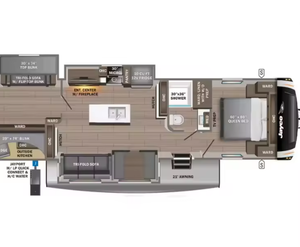 รถบ้านเคลื่อนที่สำหรับครอบครัวสุดหรู Jayco E-a-g-l-e H-t 312BHOK ปี 2025 แบบออฟโรด ผลิตตามสั่ง พร้อมเตียงสามชั้น ตัวถังอะลูมิเนียม - Product Image 3